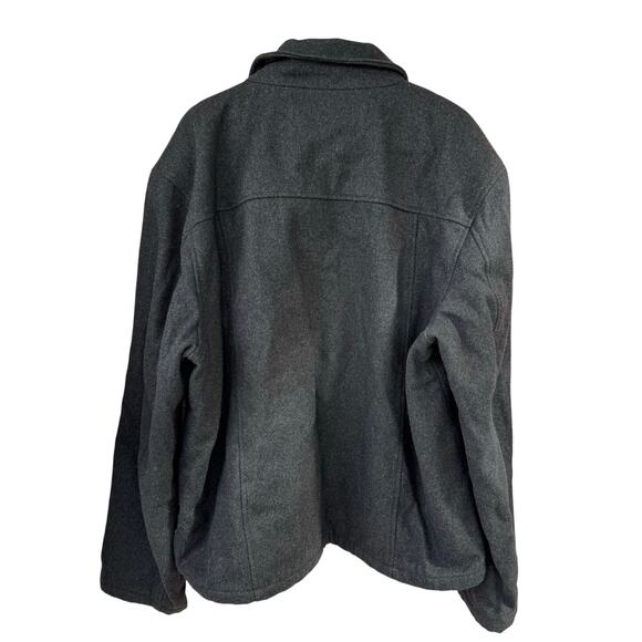 Tommy Hilfiger XXL Wool Blend Zip Jacket Gray Lined Coat Mens Warm Classic - Picture 8 of 9